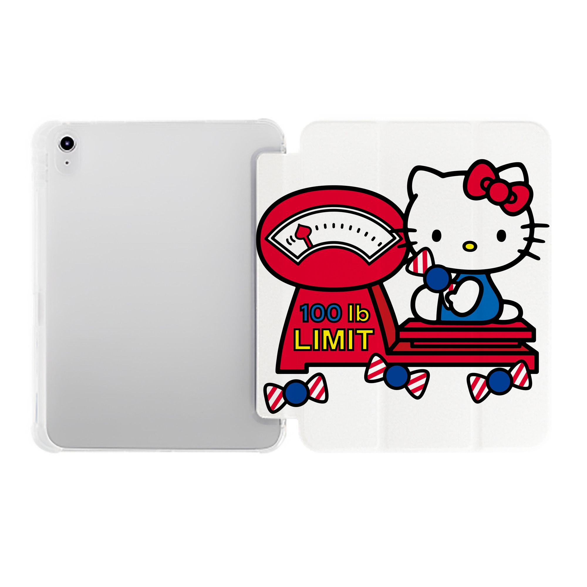 （画像用） Hello Kitty ハローキティ IPad ケース ペン収納付き 三つ折りスタンド PUレザー×シリコン 対応機種9.5/10.5/10.9インチ